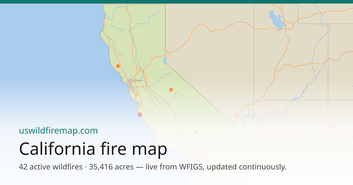California fire map — live wildfires, smoke & air quality · US Wildfire Map